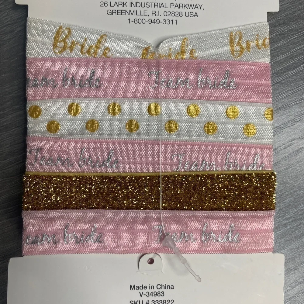 Bride Gold Headpiece and 12 pc Bridal Hair Ties